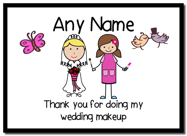 Thank You For Doing My Wedding Makeup  Personalised Mousemat