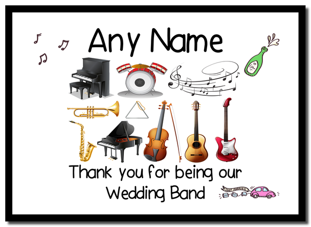Thank You Wedding Band  Personalised Mousemat