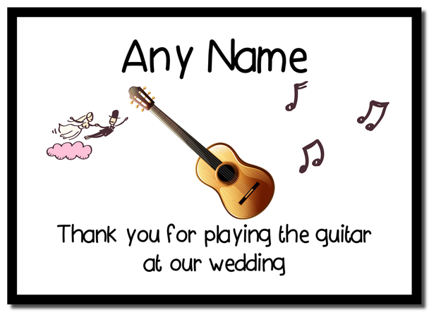 Thank You For Playing The Guitar At Our Wedding  Personalised Mousemat