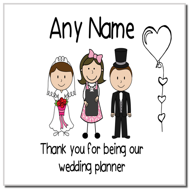 Thank You Wedding Planner Personalised Coaster