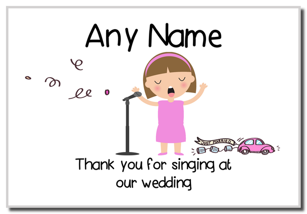 Thank You For Singing At Our Wedding Female  Personalised Magnet