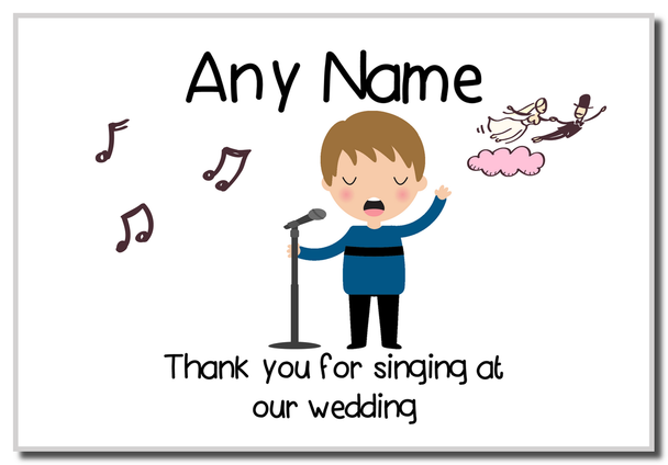 Thank You For Singing At Our Wedding Male  Personalised Magnet