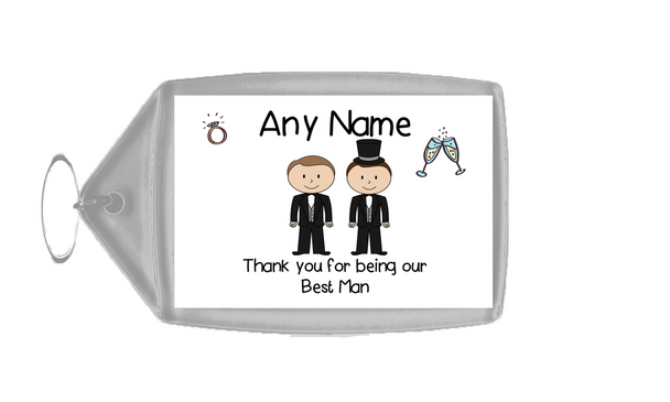 Thank You Best Man  Personalised Keyring