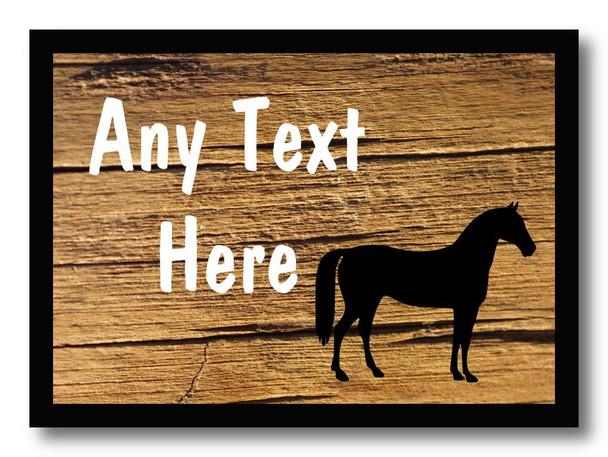 Cracked Wood Horse Personalised Dinner Table Placemat