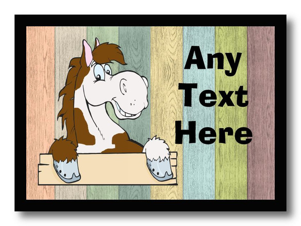 Skewbald Horse Coloured Personalised Dinner Table Placemat