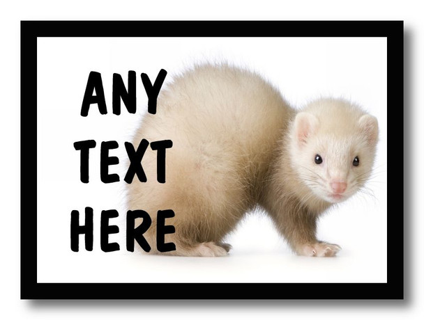 White Ferret Personalised Dinner Table Placemat