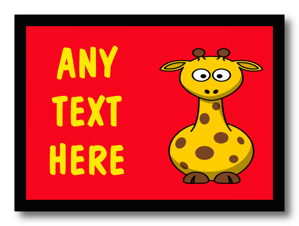 Giraffe Personalised Dinner Table Placemat