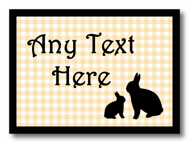 Two Rabbits Personalised Dinner Table Placemat