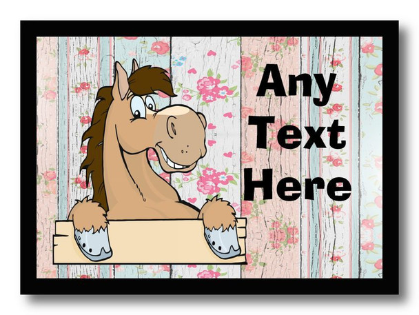 Dun Horse Floral Personalised Dinner Table Placemat
