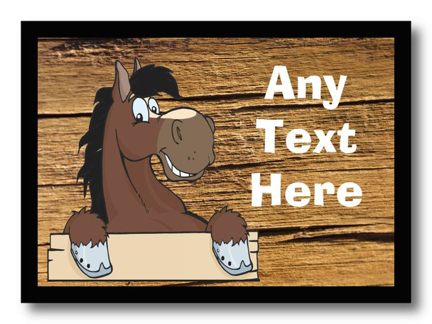 Chestnut Horse Cracked Wood Personalised Dinner Table Placemat