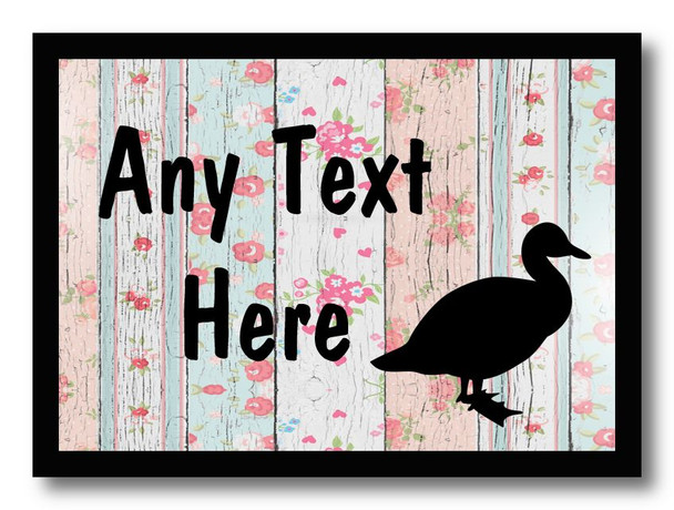 Duck Shabby Wood Personalised Dinner Table Placemat