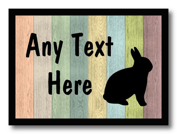 Pastel Wood Rabbit Personalised Dinner Table Placemat