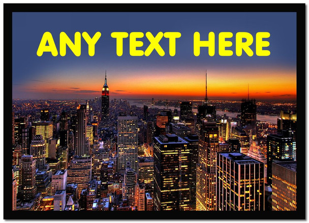 New York Sunset Personalised Dinner Table Placemat