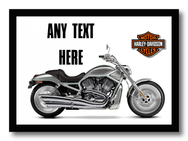 Harley Davidson Motorbike Personalised Dinner Table Placemat