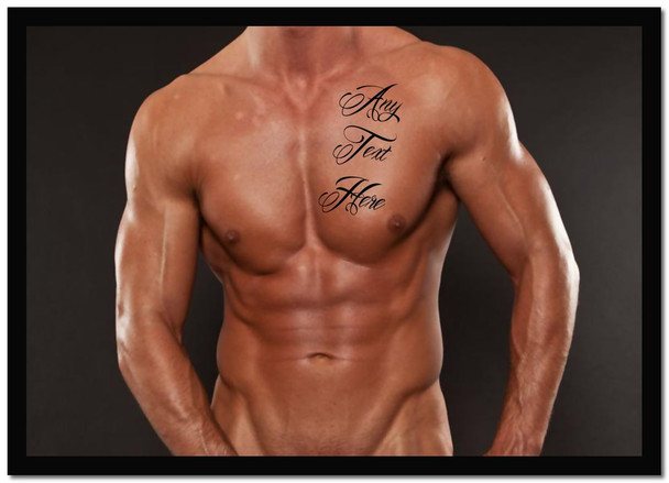 Sexy Man Tattoo Personalised Dinner Table Placemat