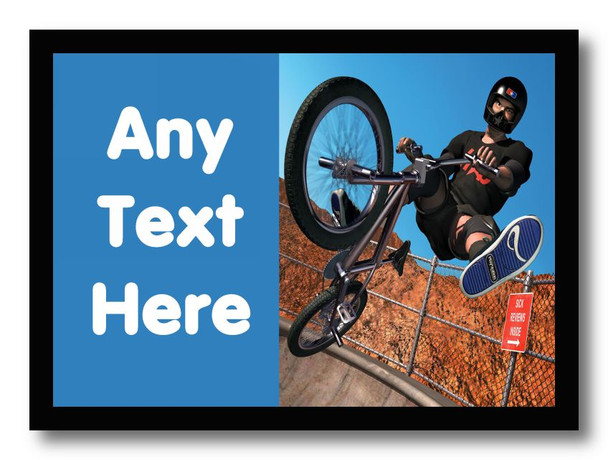 Bike BMX Personalised Dinner Table Placemat