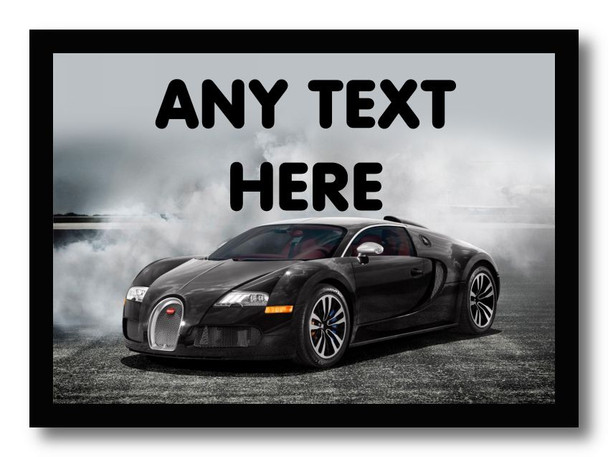 Bugatti Veyron Car Personalised Dinner Table Placemat