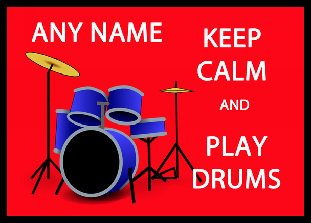 Keep Calm And Play Drums Personalised Dinner Table Placemat