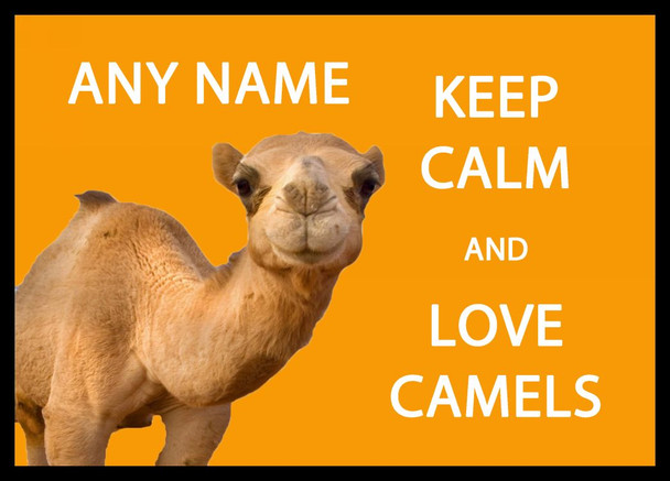 Keep Calm And Love Camels Personalised Dinner Table Placemat