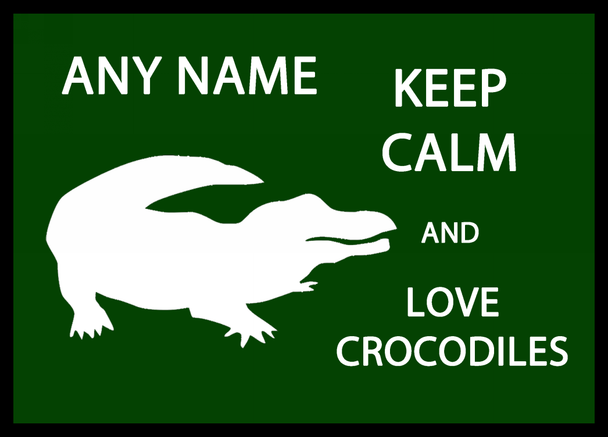 Keep Calm And Love Crocodiles Personalised Dinner Table Placemat