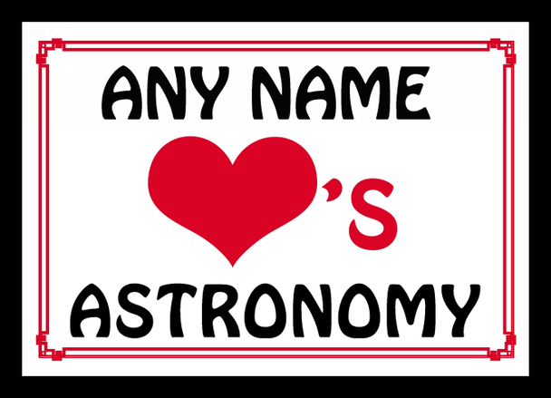 Love Heart Astronomy Personalised Placemat