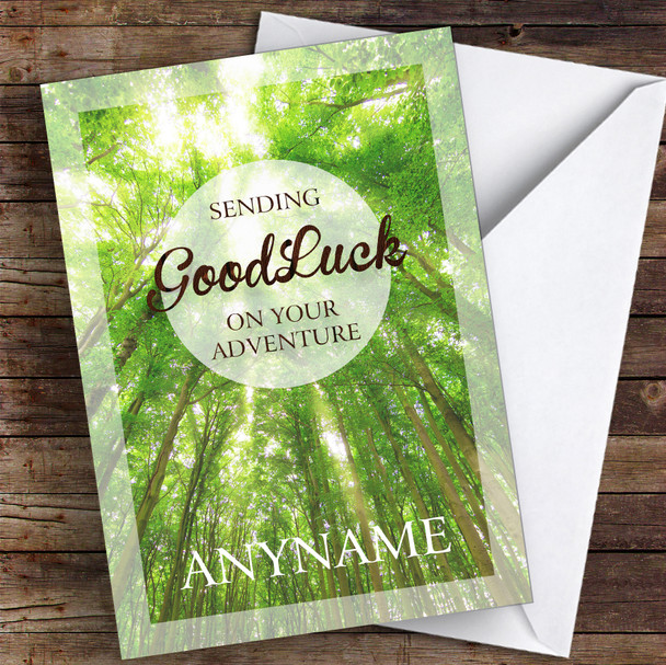 Forest Adventures Good Luck Personalised Good Luck Card