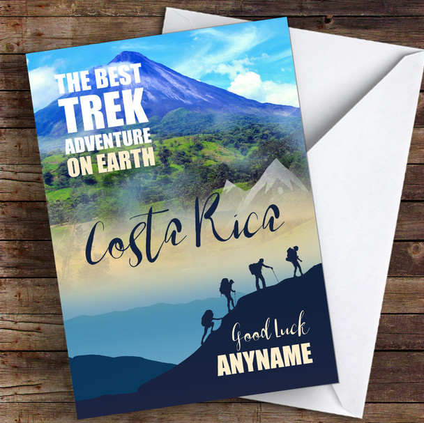 Trek Costa Rica Good Luck Personalised Good Luck Card