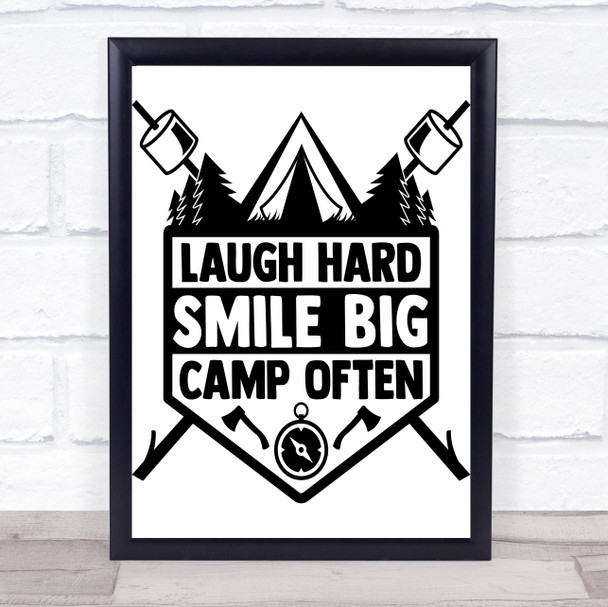 Camp Often Quote Typography Wall Art Print
