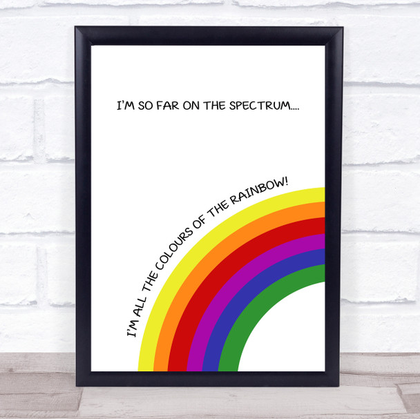 Spectrum The Light Quote Typography Wall Art Print
