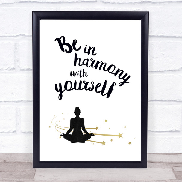 Yoga Diamond Quote Typography Wall Art Print