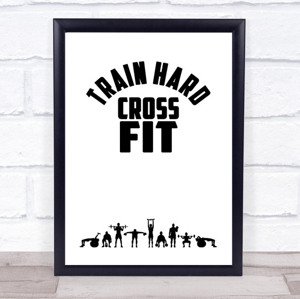 Cross Fit Quote Typography Wall Art Print