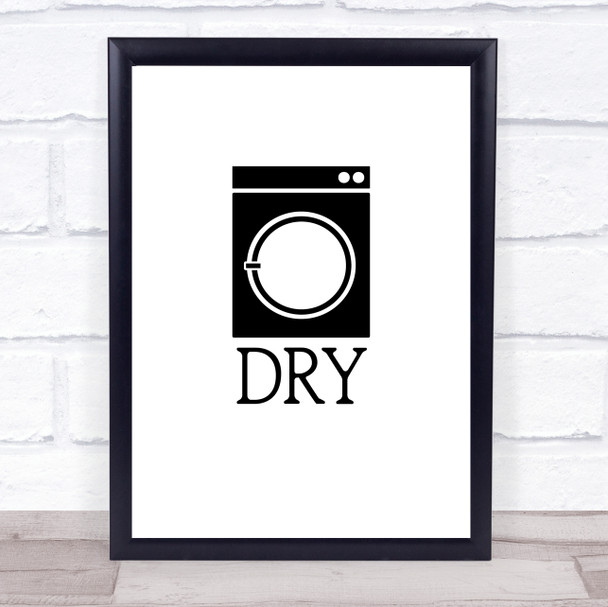 Dry Laundry Quote Typography Wall Art Print