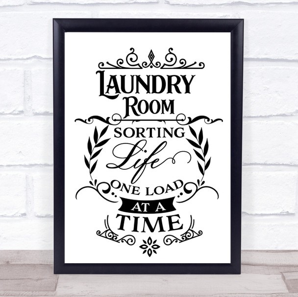 Laundry Room Quote Typography Wall Art Print