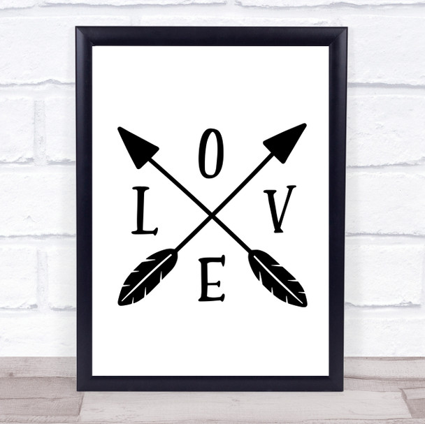 Love Quote Typography Wall Art Print