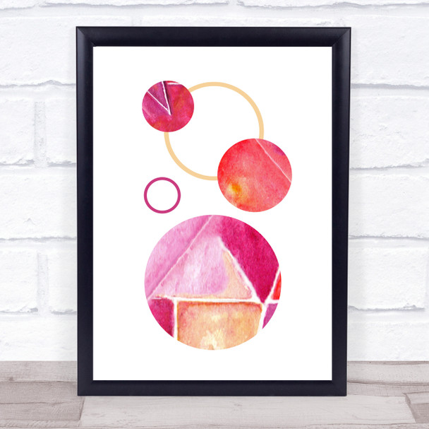 Abstract Pink Circles 2 Framed Wall Art Print