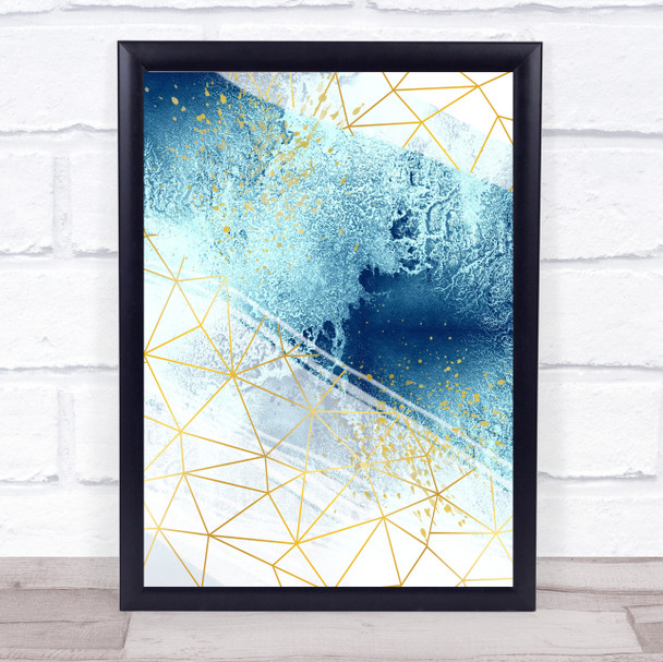 Ocean Sea Geometric 2 Of 3 Set Decorative Wall Art Print