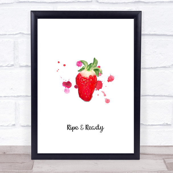 Strawberry Ripe & Ready Decorative Wall Art Print