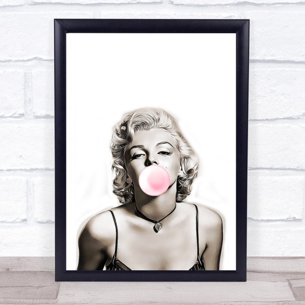 Marilyn Monroe Bubble Gum Decorative Wall Art Print