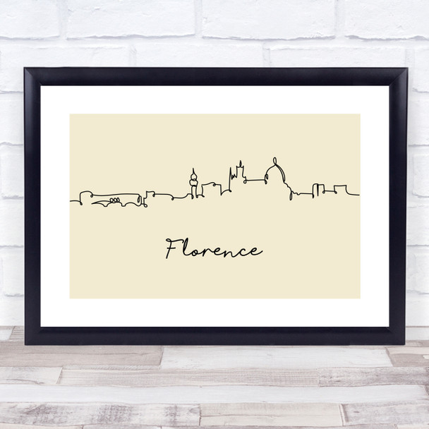 Block Colour Line Art Florence Decorative Wall Art Print