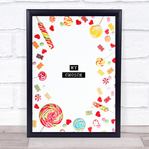 My Choice Pick N Mix Decorative Wall Art Print