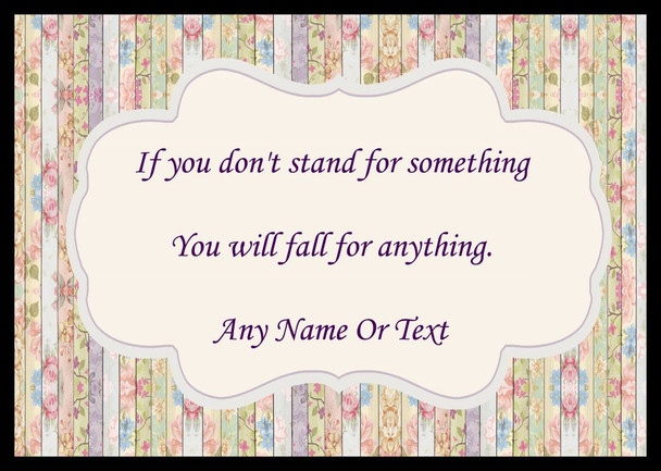 Quote Fall For Anything Personalised Dinner Table Placemat