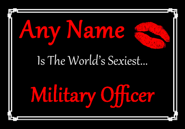 Military Officer Personalised World's Sexiest Placemat