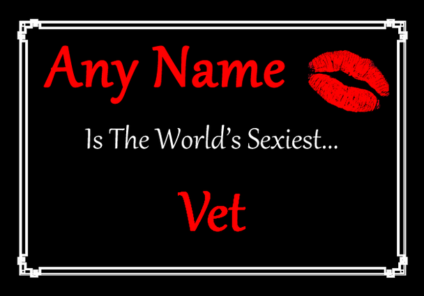 Vet Personalised World's Sexiest Placemat