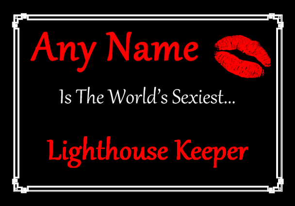 Lighthouse Keeper Personalised World's Sexiest Placemat