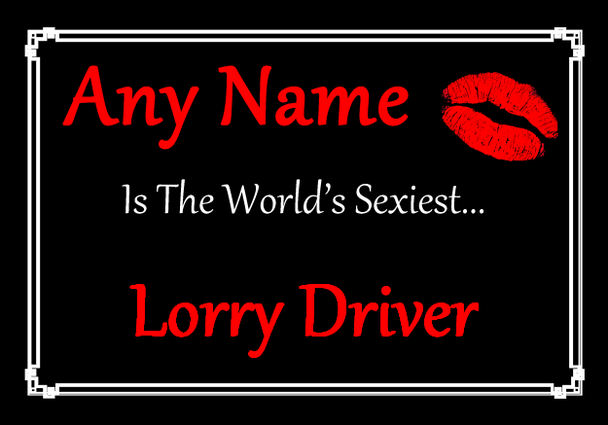 Lorry Driver Personalised World's Sexiest Placemat