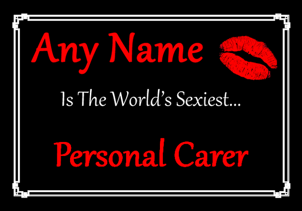 Personal Carer Personalised World's Sexiest Placemat
