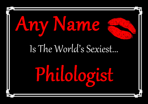 Philologist Personalised World's Sexiest Placemat