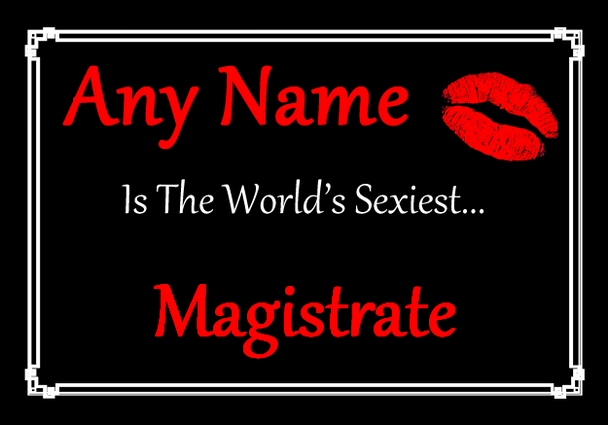 Magistrate Personalised World's Sexiest Placemat