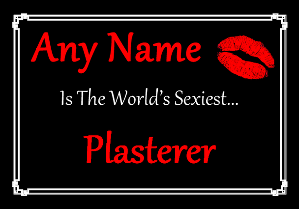 Plasterer Personalised World's Sexiest Placemat