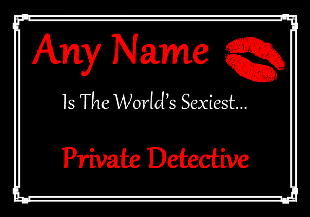 Private Detective Personalised World's Sexiest Placemat